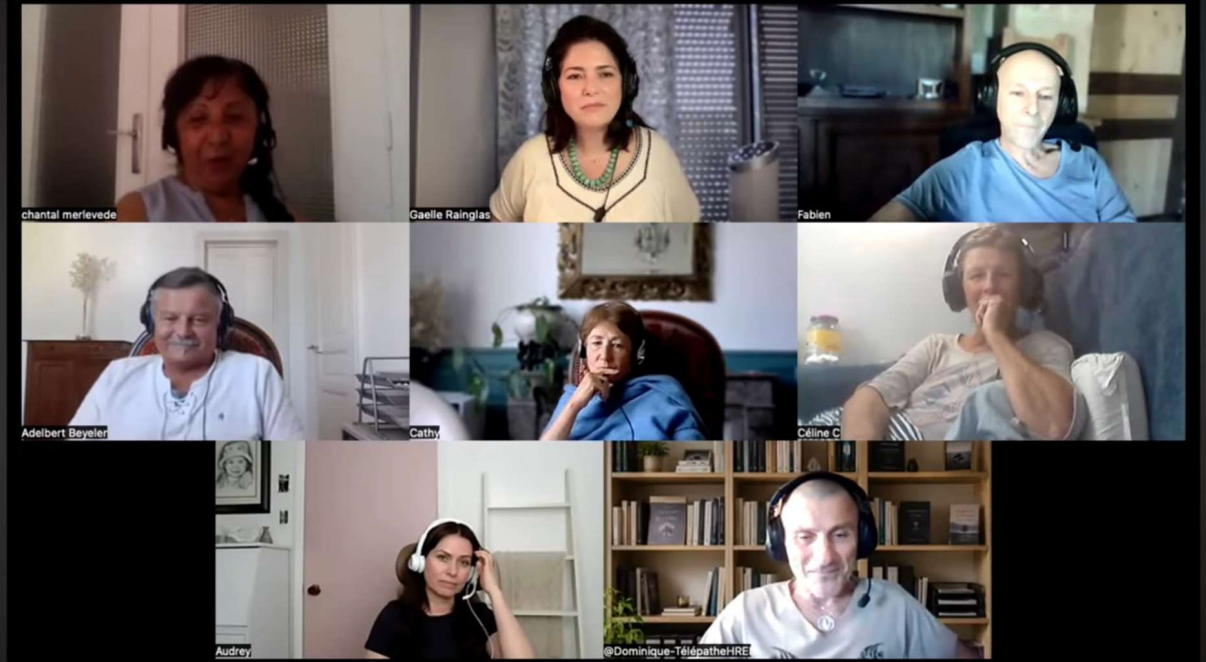 Participants du dernier webinaire de formation à la télépathie